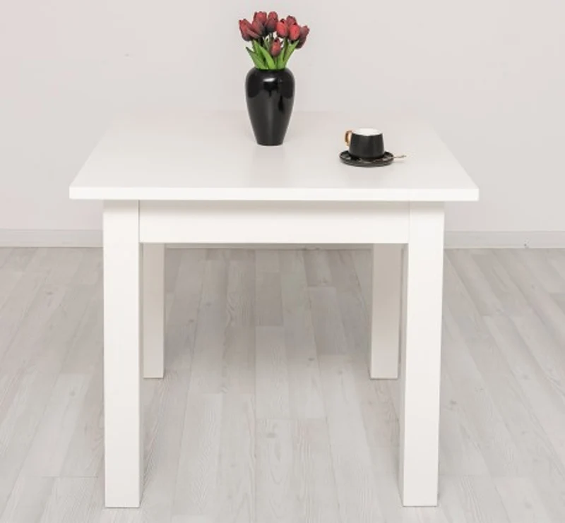 Casa Padrino Esstisch im Landhausstil Reinweiß, 90 x 90 x 78 cm