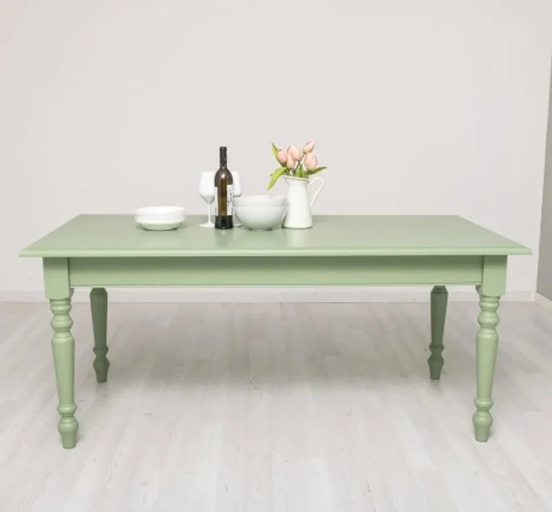 Casa Padrino Esstisch im Landhausstil Hellgrün, 180 x 90 x 78 cm