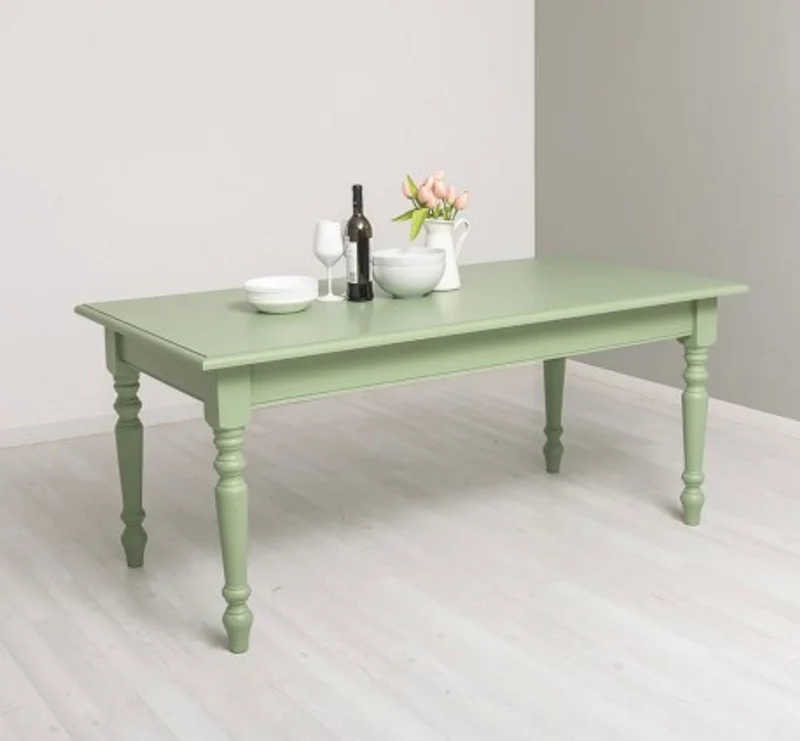 Casa Padrino Esstisch im Landhausstil Hellgrün, 180 x 90 x 78 cm