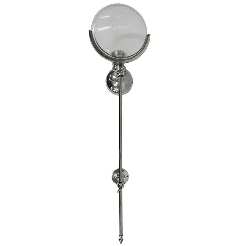 Casa Padrino Wandleuchte Silber 22 x 15 x H. 76 cm - Wandleuchte mit gerippter Glasscheibe