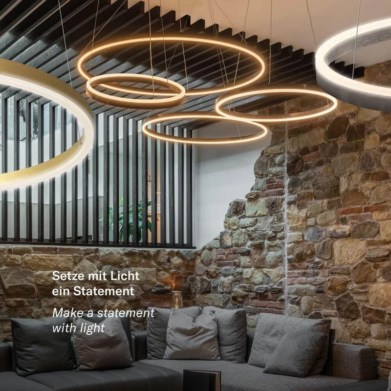 s.luce LED Ring Pendelleuchte rund Direkt oder Indirekt