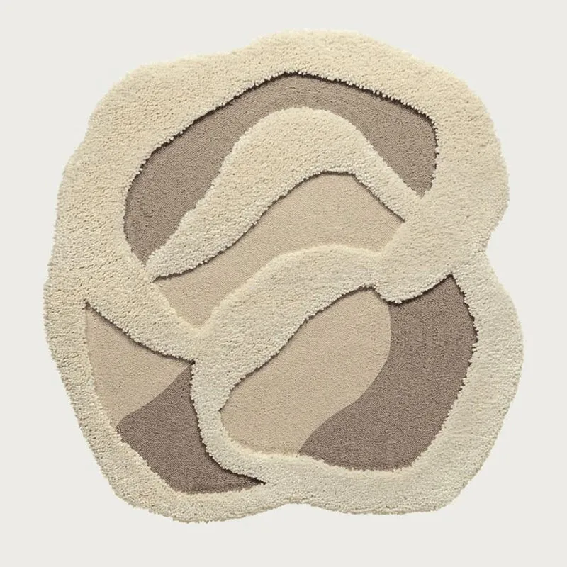 Casa Padrino Luxus Wandteppich Beige / Taupe 150 cm - Wanddeko Accessoires