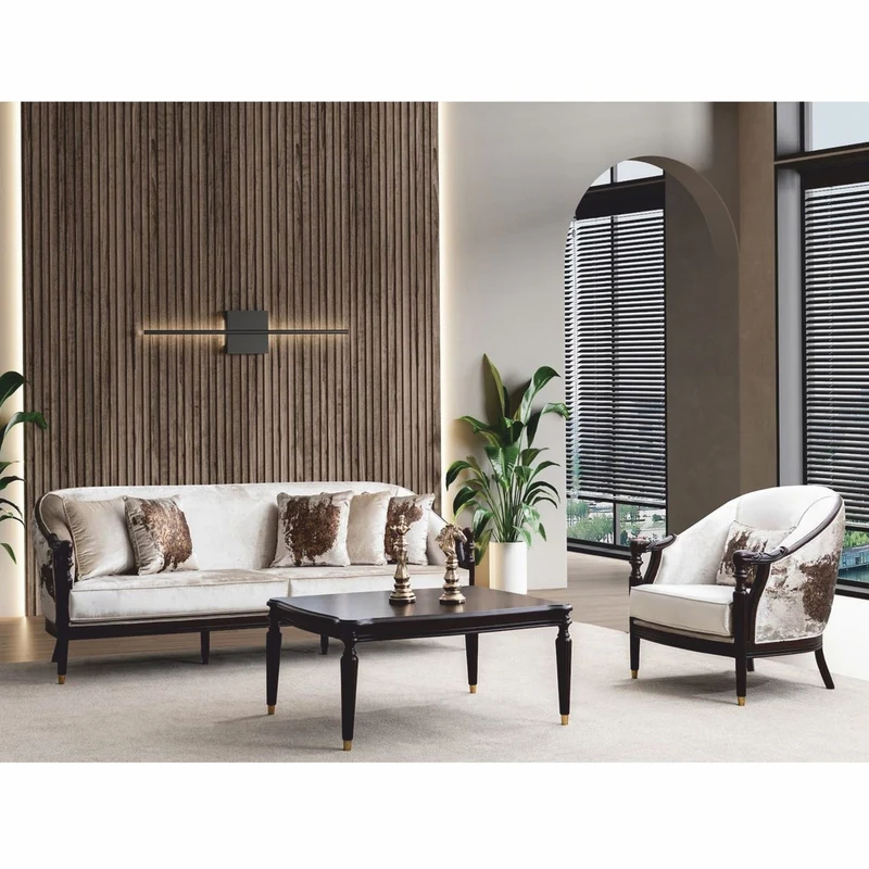 Casa Padrino Luxus Barock Couchtisch Dunkelbraun / Gold 105 cm - Barock Möbel
