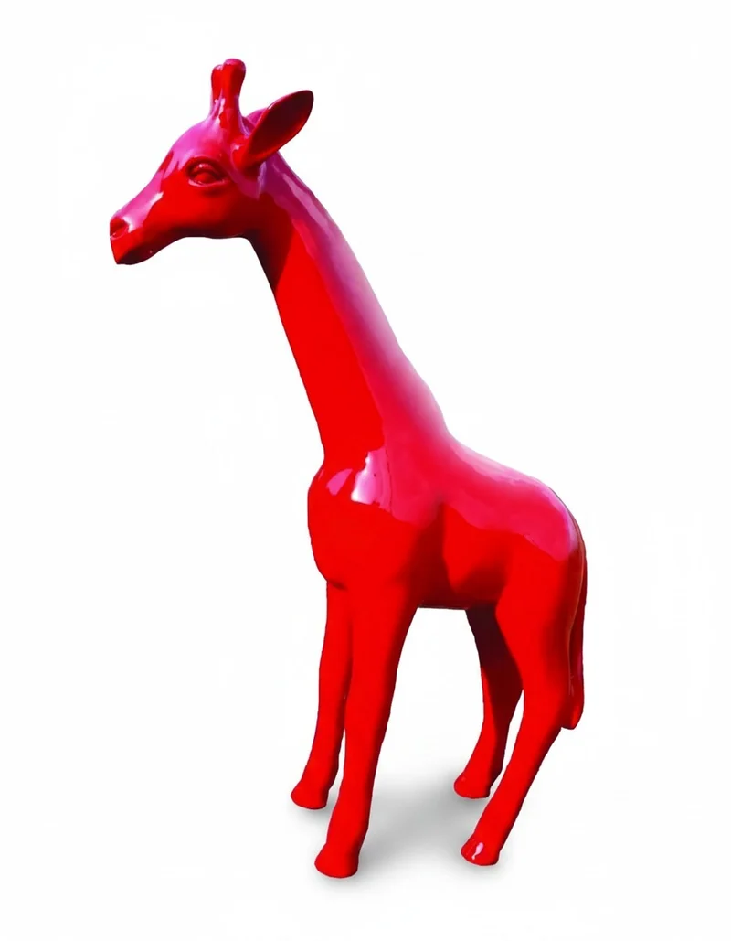 Casa Padrino Luxus Deko Skulptur Giraffe H. 50 cm - Deko Skulptur - Deko Figur - Tierfigur - Gartendeko