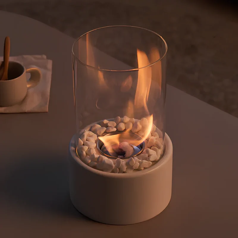 Olielamp met Open Vlam Glas Zwart Wit Tafellamp Sfeerverlichting Klassiek Design Woonkamer Restaurant | Sansoti