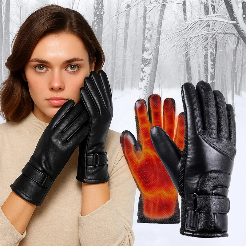 Verwarmde Handschoenen voor Dames — Thermische Waterafstotende Winterhandschoenen met Touchscreen — Oplaadbaar USB Design | Sansoti