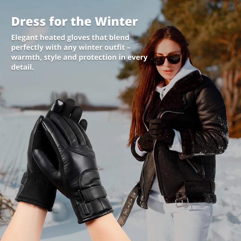 Verwarmde Handschoenen voor Dames — Thermische Waterafstotende Winterhandschoenen met Touchscreen — Oplaadbaar USB Design | Sansoti