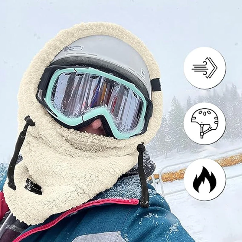 Fleece Balaclava Wintersportmuts Met Nekbescherming Verstelbaar Ademend Unisex Gezichtsmasker Outdoor | Sansoti