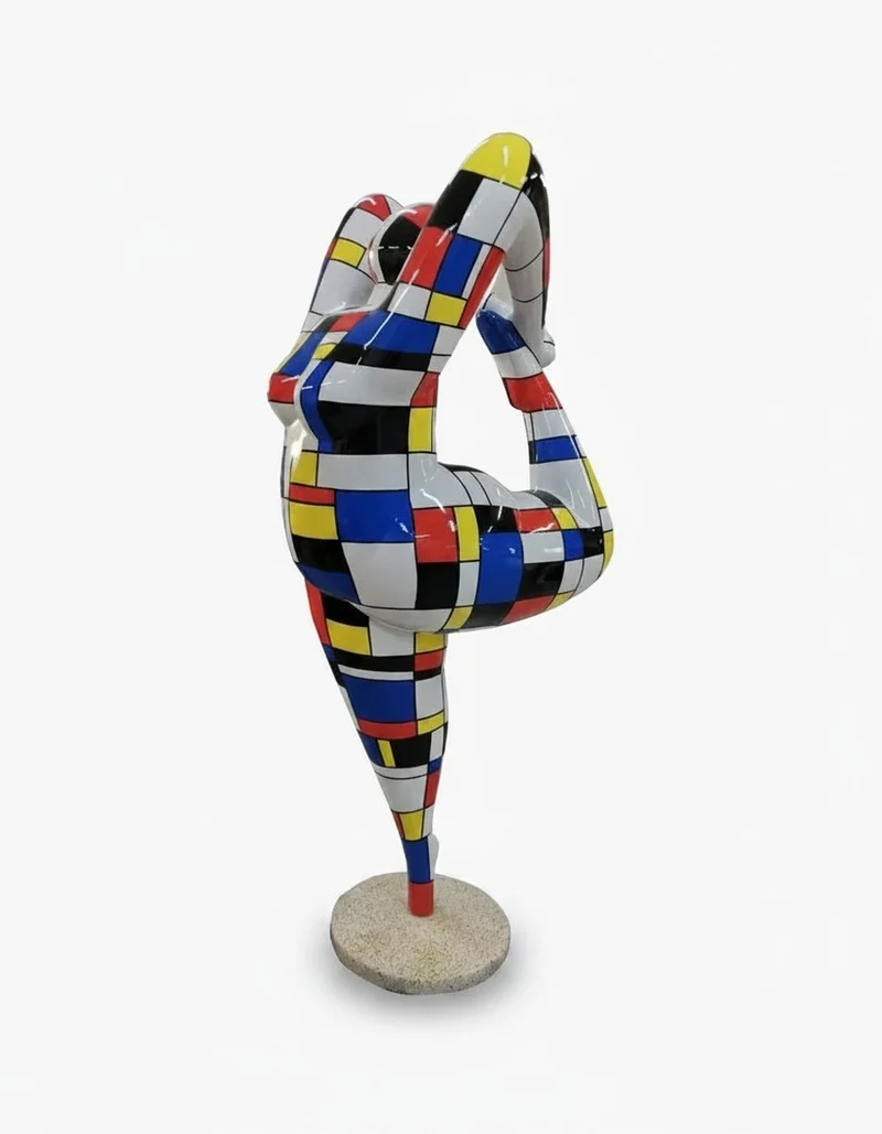 Casa Padrino Luxus Deko Skulptur Statue Turnerin Mondrian H. 85 cm - Deko Skulptur - Deko Figur - Tierfigur - Gartendeko