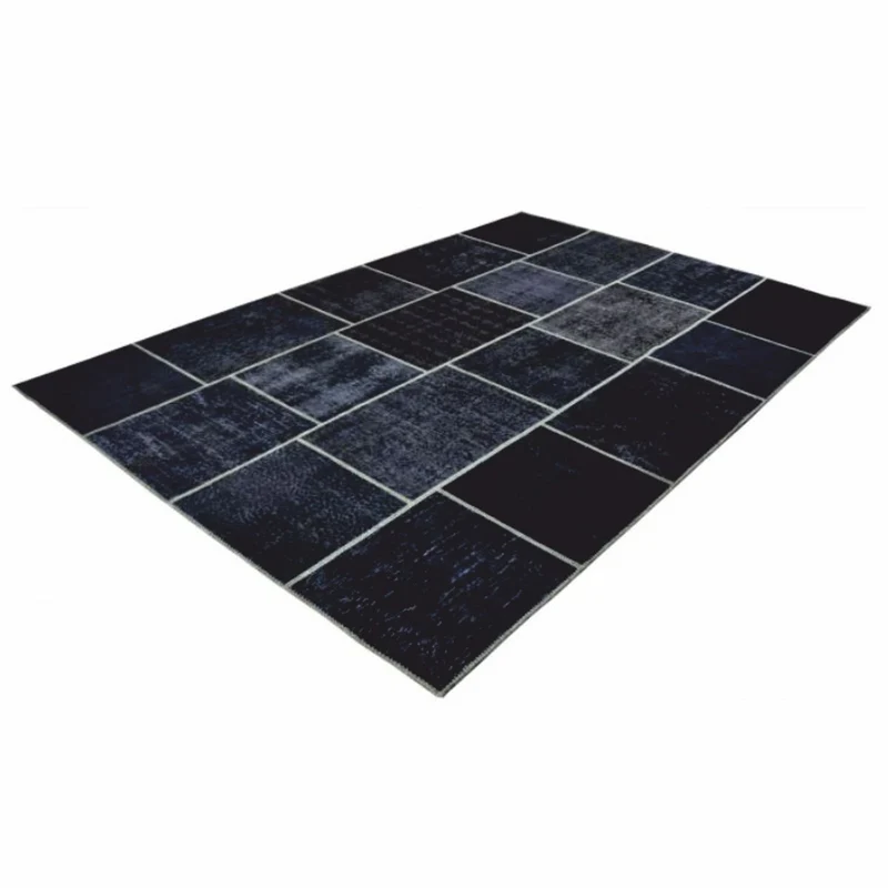 Casa Padrino Luxus Teppich Schwarz / Oliv 300 x 200 cm - Rechteckiger Wollteppich - Wohnzimmer Teppich - Hotel Teppich