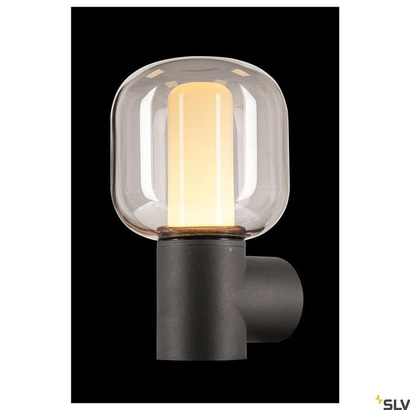 Ovalisk Outdoor LED Wandlampe Anthrazit CCT