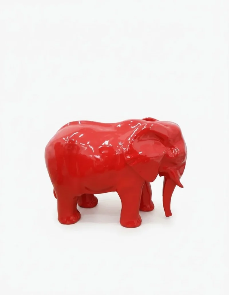 Casa Padrino Luxus Deko Skulptur Elefant H. 60 cm - Deko Skulptur - Deko Figur - Tierfigur - Gartendeko