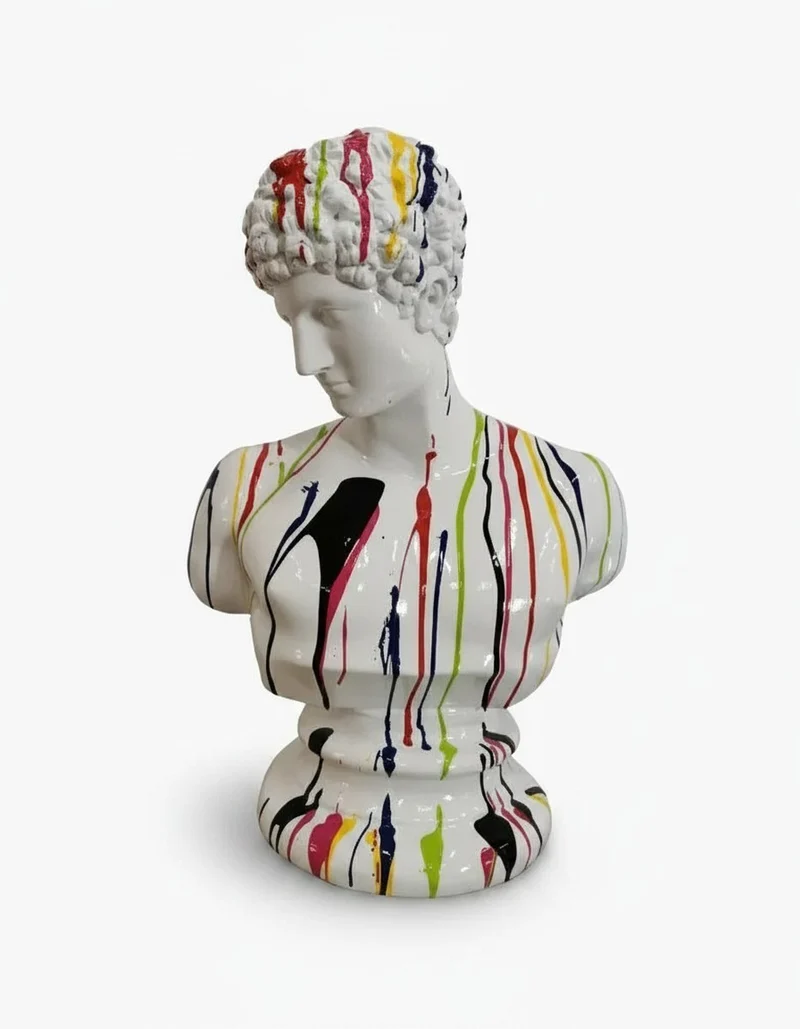 Casa Padrino Luxus Deko Skulptur Deko Objekt Appolo Truhe Trash H. 68 cm - Deko Skulptur - Deko Figur - Tierfigur - Gartendeko