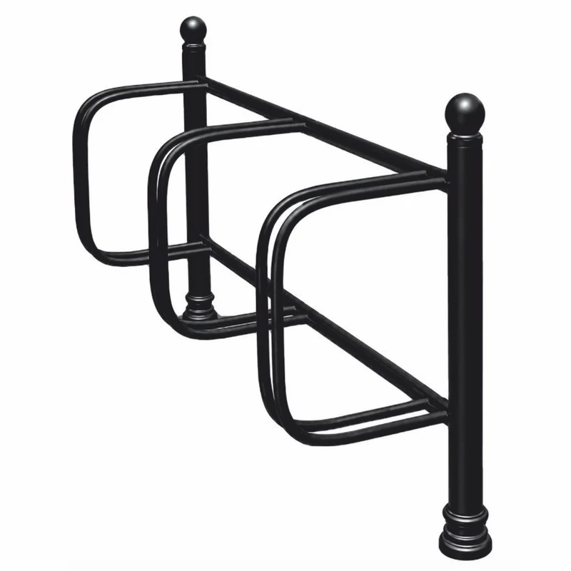 Casa Padrino Jugendstil Metall Fahrradständer Schwarz 150 cm - Nostalgischer Fahrradständer - Restaurant und Café Accessoires