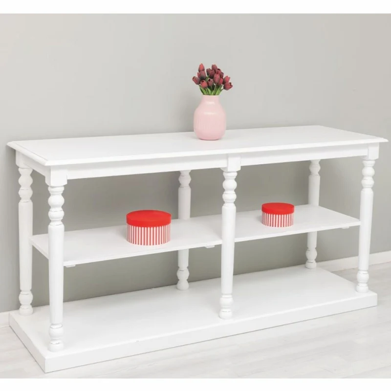 Casa Padrino Landhausstil Massivholz Konsole Weiß 180 cm - Landhausstil Möbel