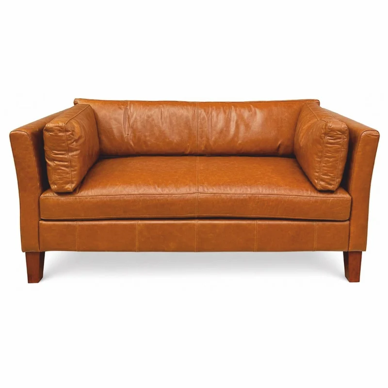 Casa Padrino Luxus Leder Sofa Braun / Dunkelbraun 180 cm - Wohnzimmer Möbel - Echtleder Möbel - Büro Möbel - Luxus Möbel