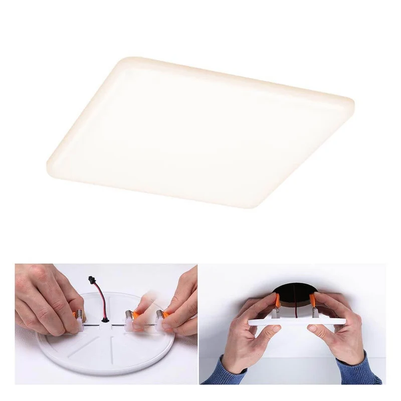 VariFit LED Einbaupanel Veluna Eckig CCT-Switch Weiß, Klar