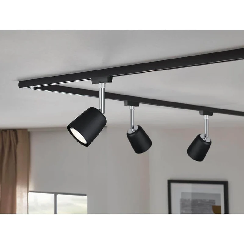 U-Rail Schienenspot Cover Einzelspot Dimmbar Schwarz-Matt, Chrom