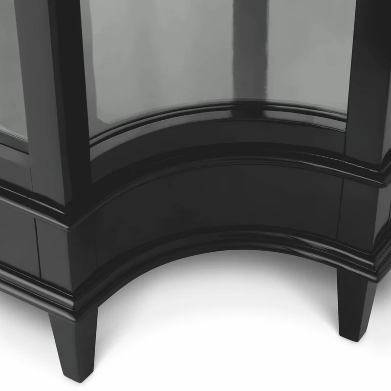 Casa Padrino Luxus Art Deco Mahagoni Kleiderschrank Schwarz 147 x H. 238 cm
