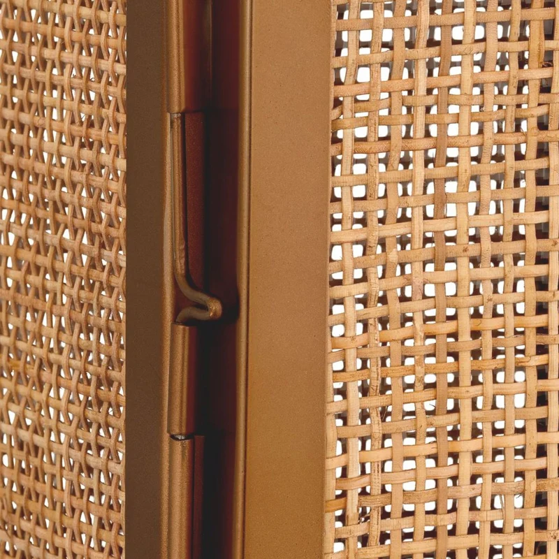 Casa Padrino Luxus Kerzenleuchter Vintage Messing / Naturfarben H. 83 cm - Laterne mit Tragegriff - Gastronomie Accessoires - Hotel Accessoires
