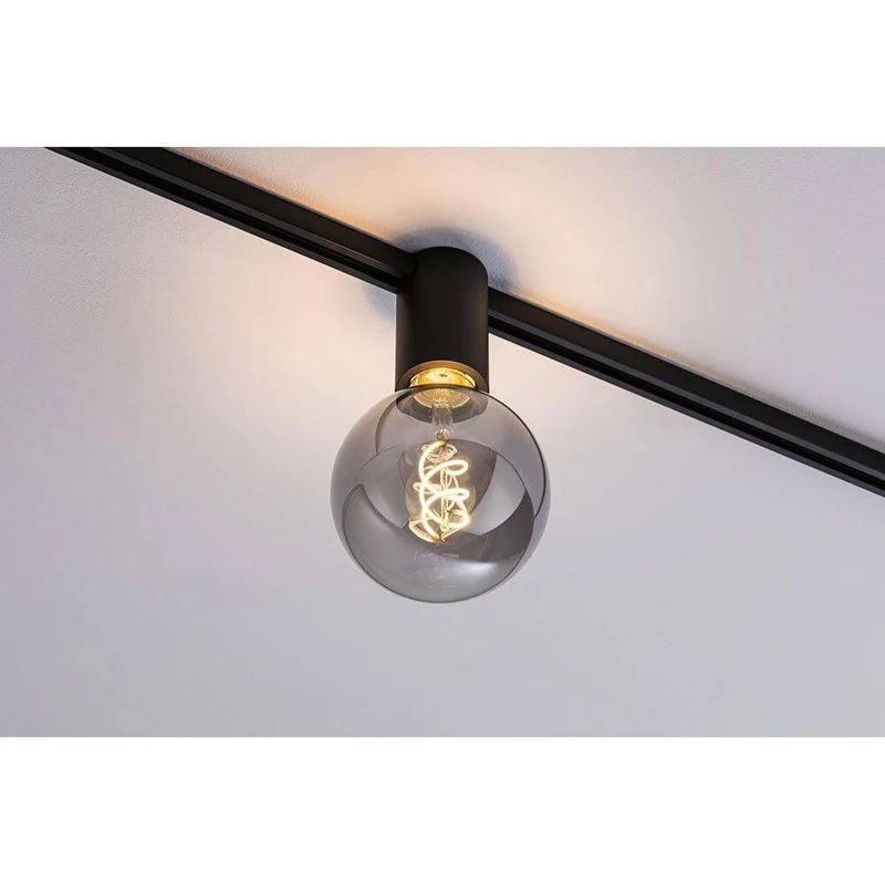 U-Rail Schienenspot Socket Einzelspot Schwarz