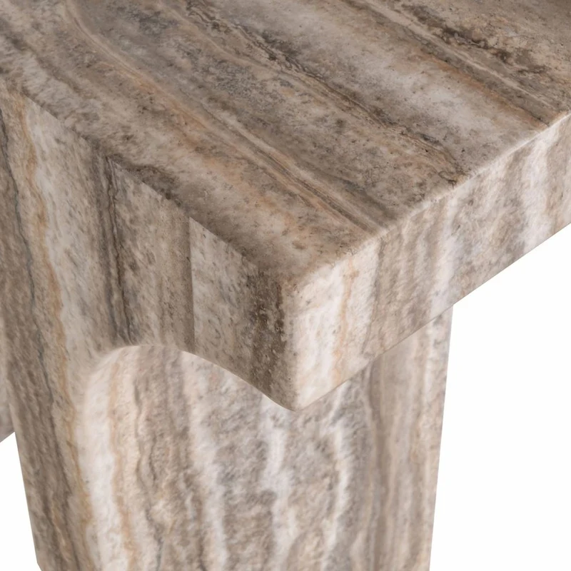 Casa Padrino Luxus Marmor Konsole Braun-Grau 140 cm - Luxus Marmor Möbel