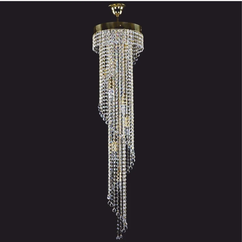 Casa Padrino Luxus Barock Kronleuchter Gold H. 120 cm - Runder Kristallglas Kronleuchter