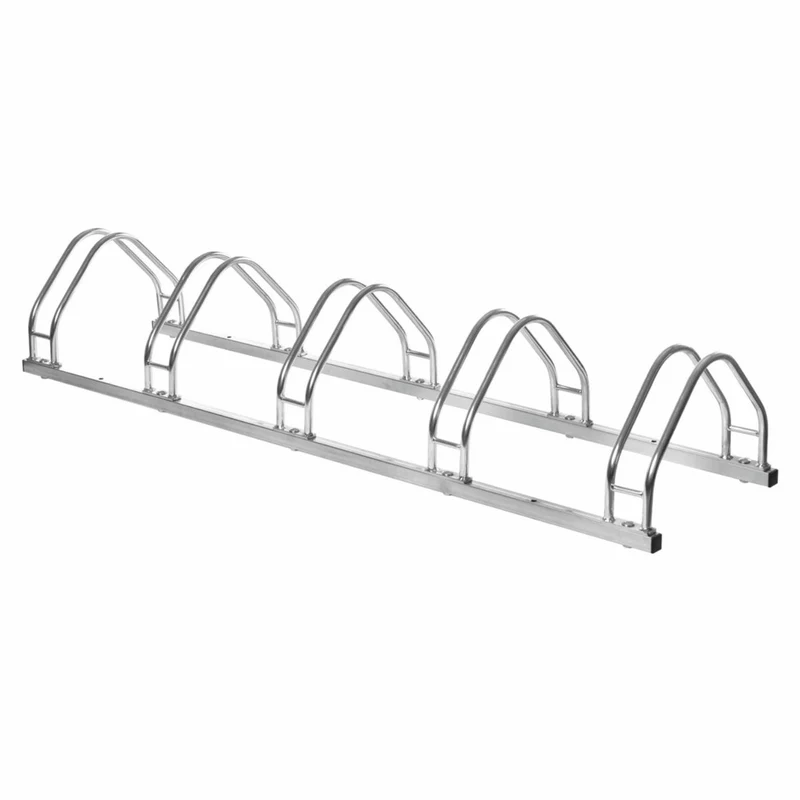 Casa Padrino Stahl Fahrradständer Silber 170 cm - Metall Fahrradständer - Stadt & Park Equipment