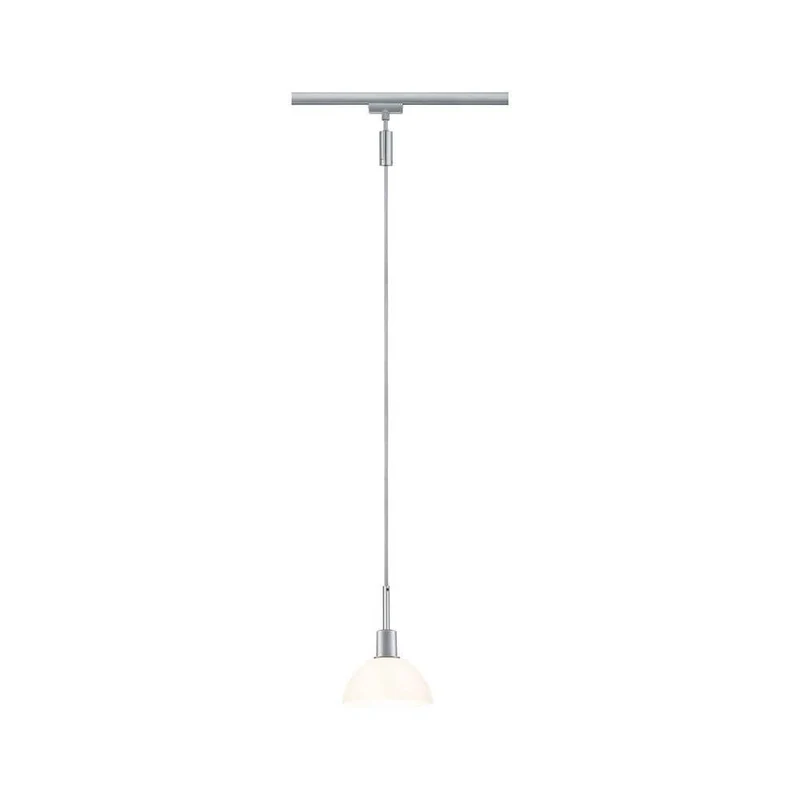 U-Rail Pendelleuchte Sarrasani Dimmbar Chrom-Matt, Opal