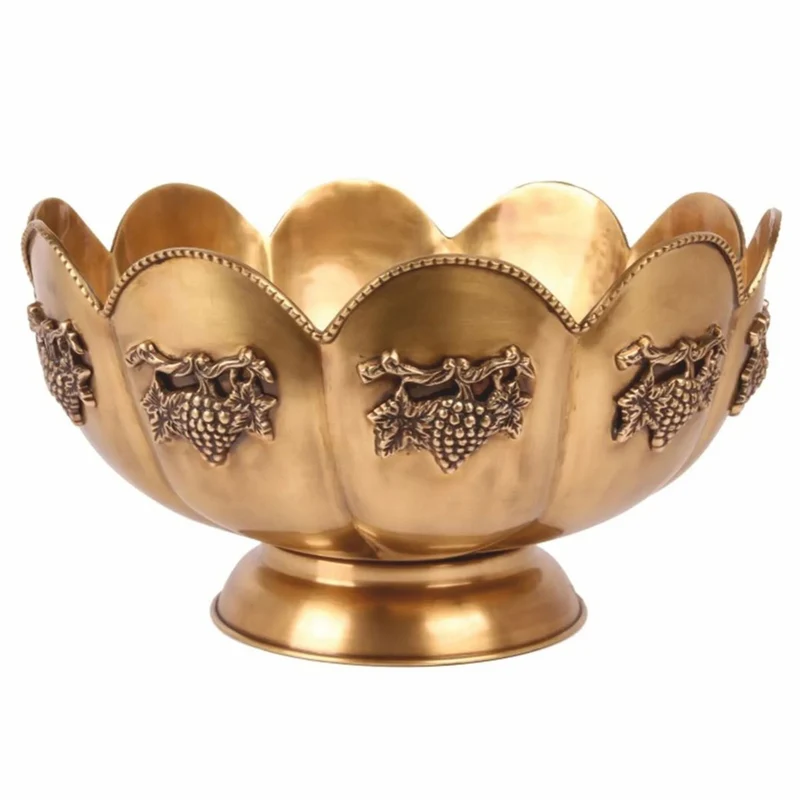 Casa Padrino Barock Messing Weinkühler Gold Ø 41 cm - Barock Champagnerkühler