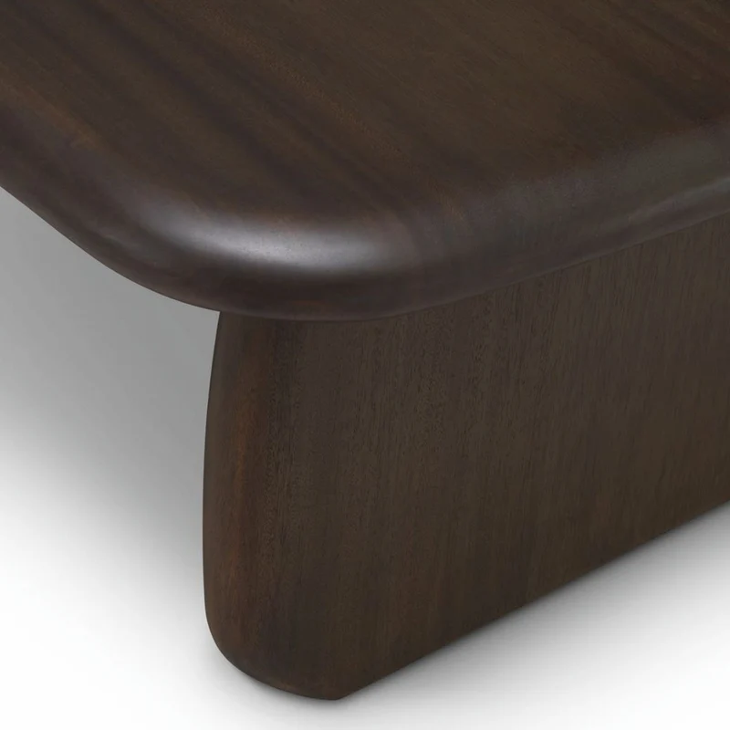 Casa Padrino Luxus Mahagoni Couchtisch Dunkelbraun 130 cm - Wohnzimmer Möbel
