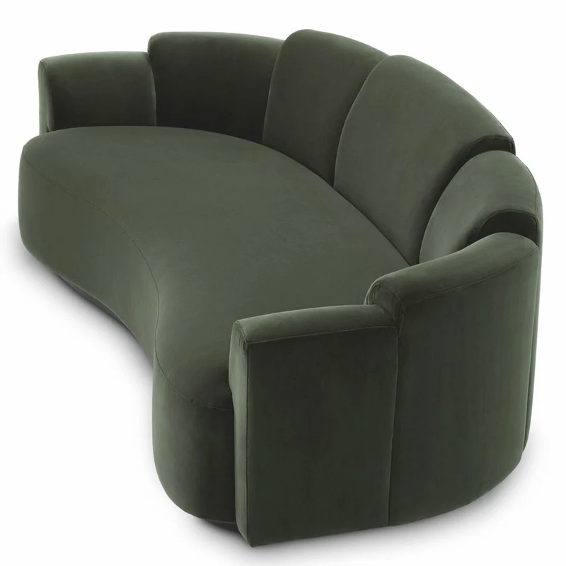 Casa Padrino Luxus Sofa Grün / Schwarz 232 cm - Hotel & Wohnzimmer Möbel