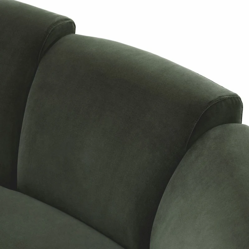 Casa Padrino Luxus Sofa Grün / Schwarz 232 cm - Hotel & Wohnzimmer Möbel