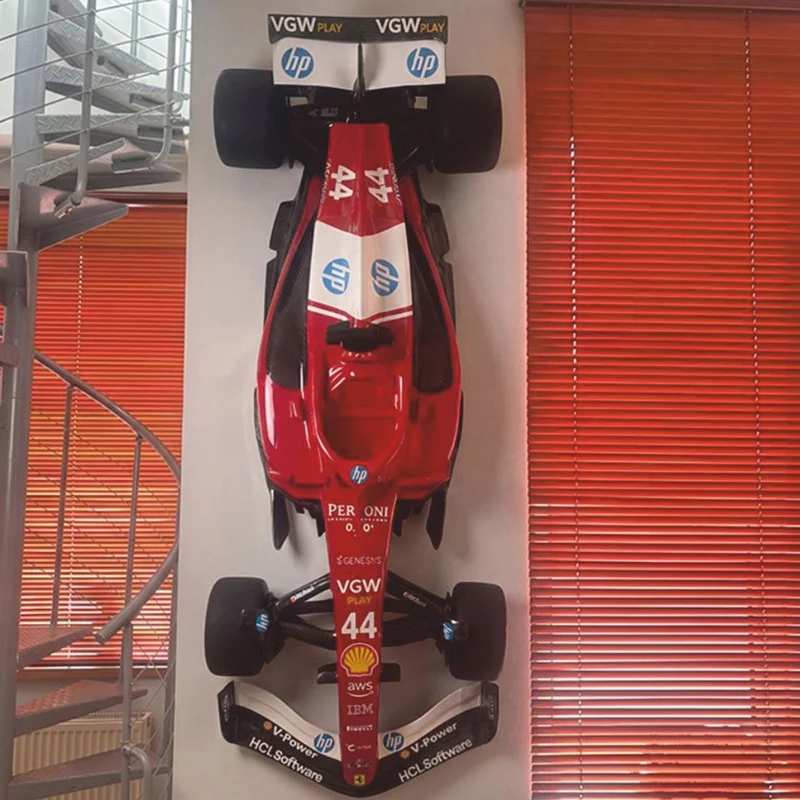 Casa Padrino XXL Deko Formel 1 Rennwagen Rot / Schwarz / Weiß 180 cm - Wanddeko