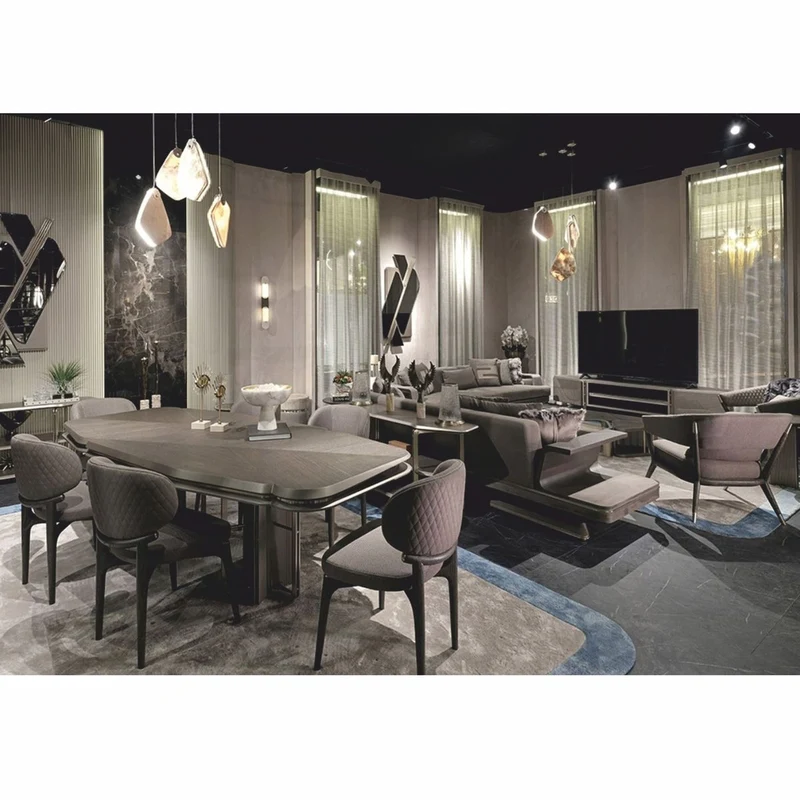 Casa Padrino Luxus Couchtisch mit 2 Beistelltischen Grau / Silber - Luxus Wohnzimmertisch Set - Luxus Möbel - Hotel Möbel - Wohnzimmer Möbel