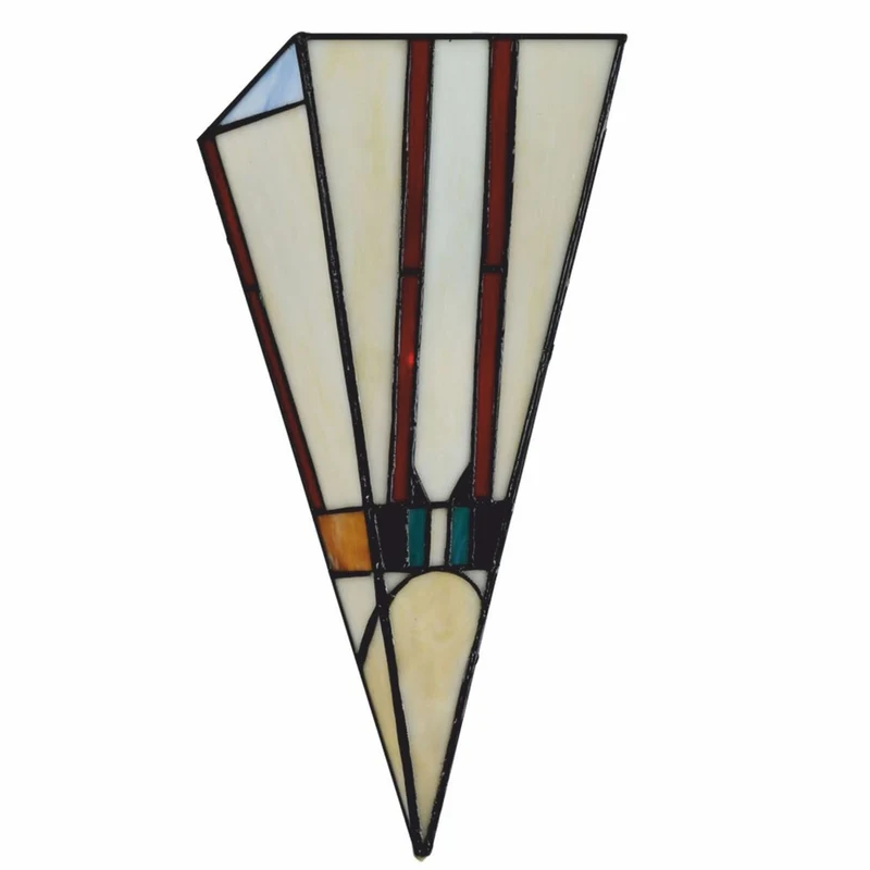 Casa Padrino Art Deco Tiffany Wandleuchte Bunt H. 38 cm - Tiffany Leuchten