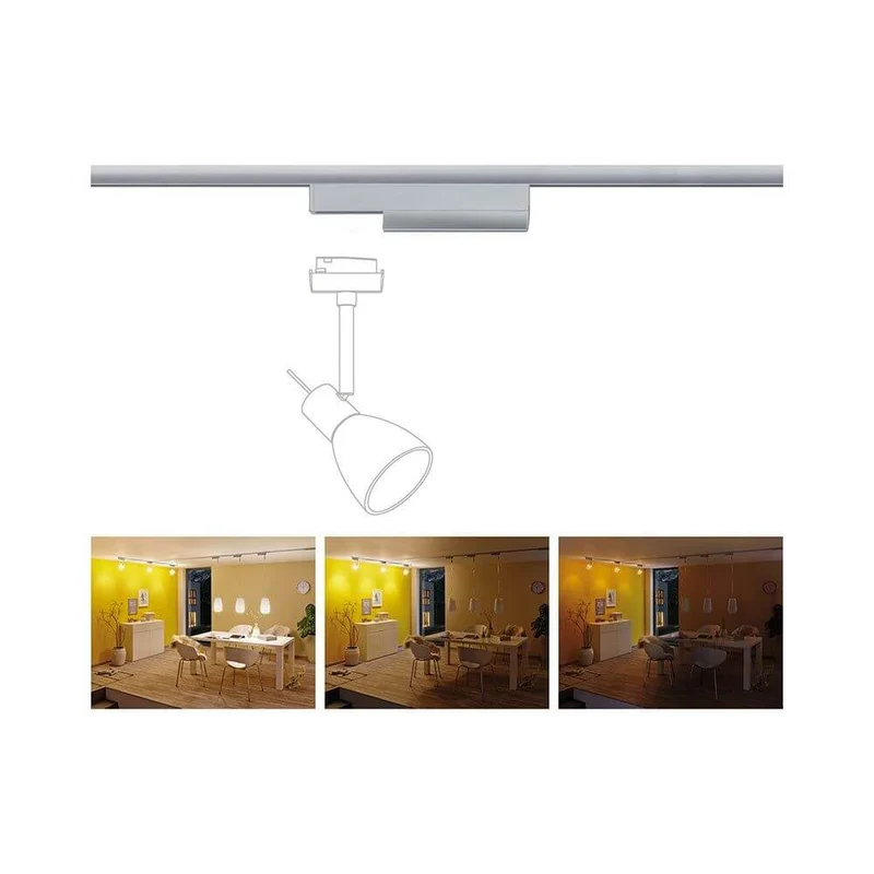 U-Rail Schienenadapter Smart Home Zigbee Chrom-Matt
