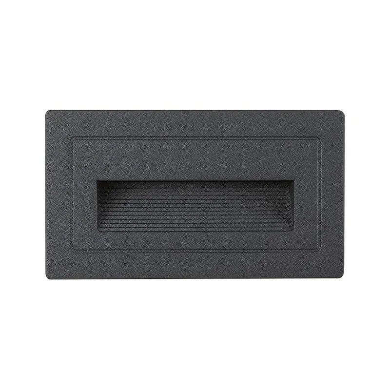 LED Außen Wandeinbauleuchte Long Schwarz IP65