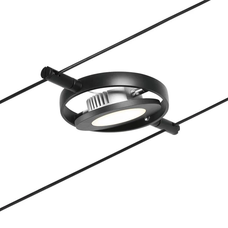CorDuo LED Seilsystem Round Mac Basis-Set Schwarz, Chrom