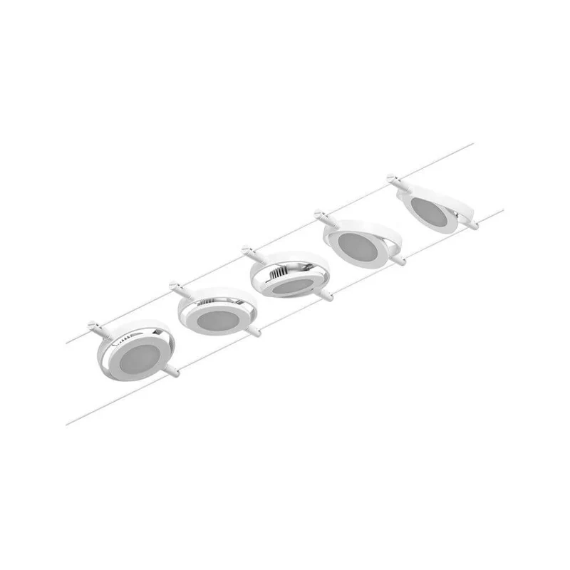 CorDuo LED Seilsystem Round Mac Basis-Set Weiß, Chrom