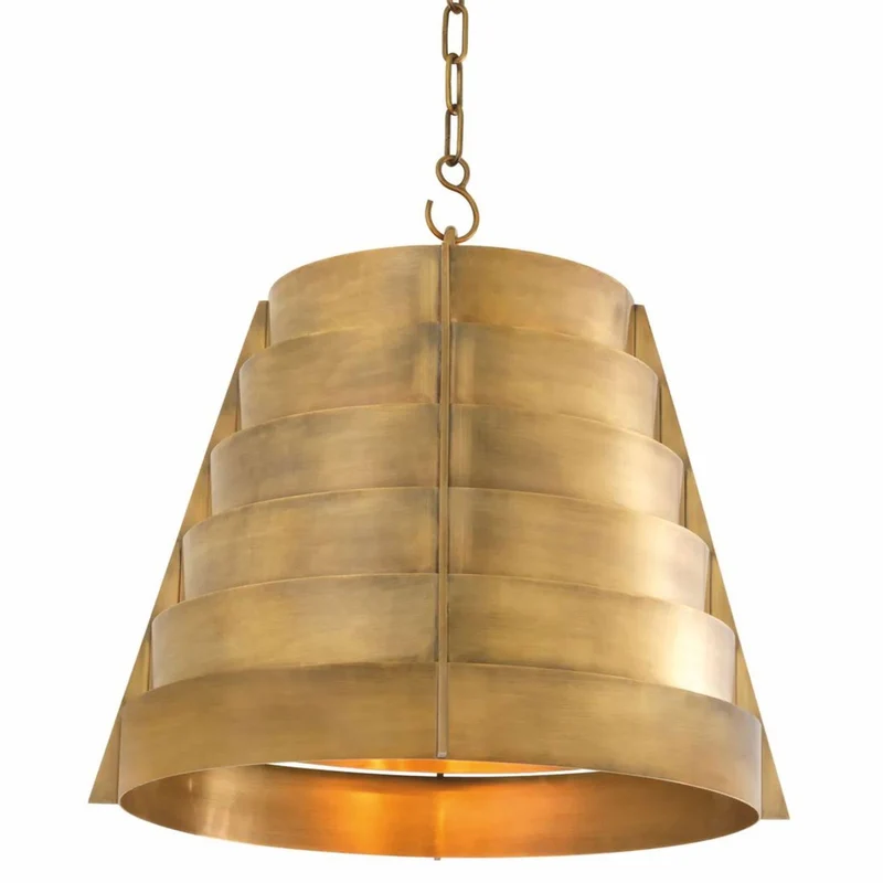 Casa Padrino Luxus Hängeleuchte Vintage Messing Ø 55 x H. 42 cm - Luxus Leuchten