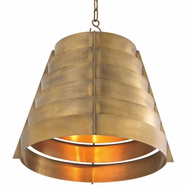 Casa Padrino Luxus Hängeleuchte Vintage Messing Ø 55 x H. 42 cm - Luxus Leuchten