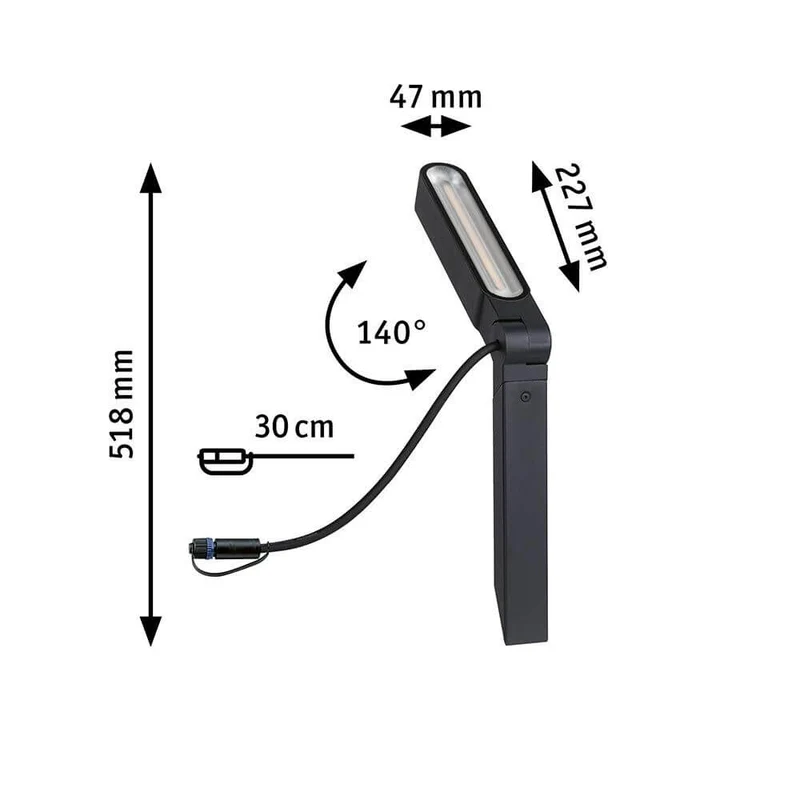 Plug & Shine LED Einzelstrahler Ito Anthrazit IP65