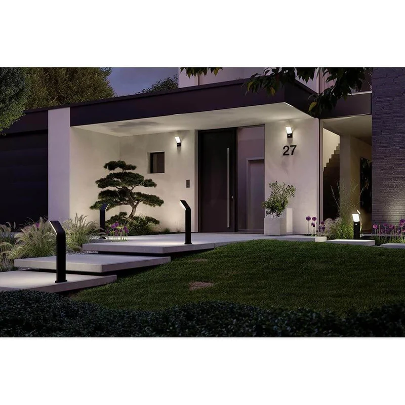 LED Außenwandleuchte Adya Sensor Anthrazit IP54