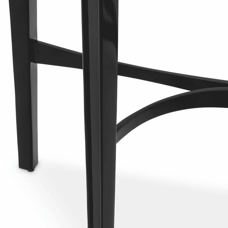 Casa Padrino Luxus Mahagoni Konsole mit Marmorplatte Schwarz / Weiß H. 85,5 cm
