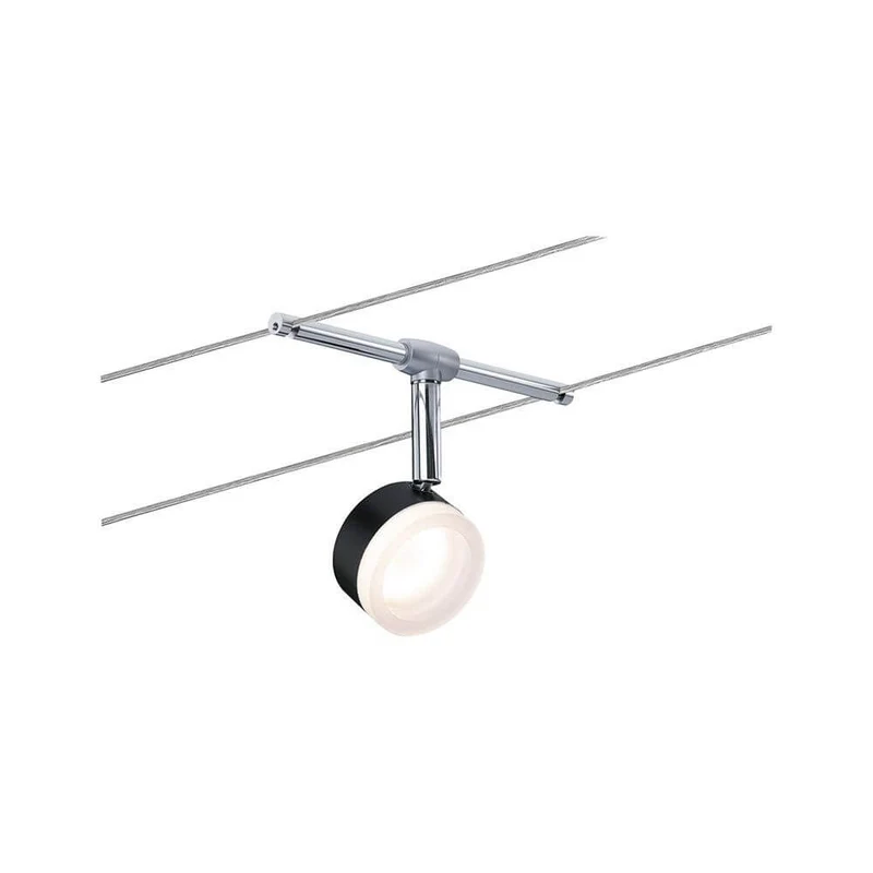 CorDuo LED Seilsystem Clear Basis-Set Schwarz, Chrom