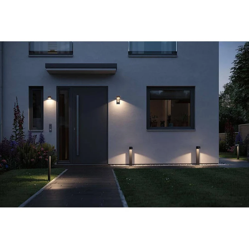 LED Außen Wandleuchte Capea Anthrazit mit Bewegungssensor