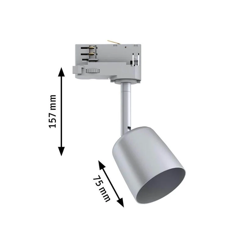 ProRail3 Schienenspot Cover Dimmbar Silber Chrom