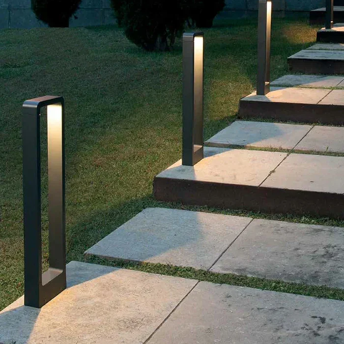 Inbouw grondspot LED aluminium grijs voor tuinpad terras tuin buitenverlichting 30-80cm energiezuinig weerbestendig | Sansoti