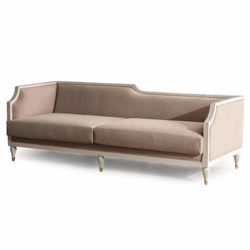 Casa Padrino Luxus Barock Wohnzimmer Set Braun / Creme / Gold - Barock Möbel